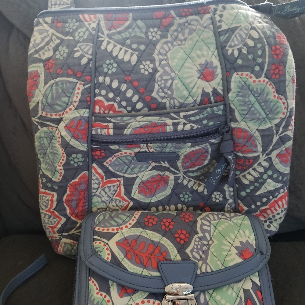 Retired Print Handbag and Matching Wallet